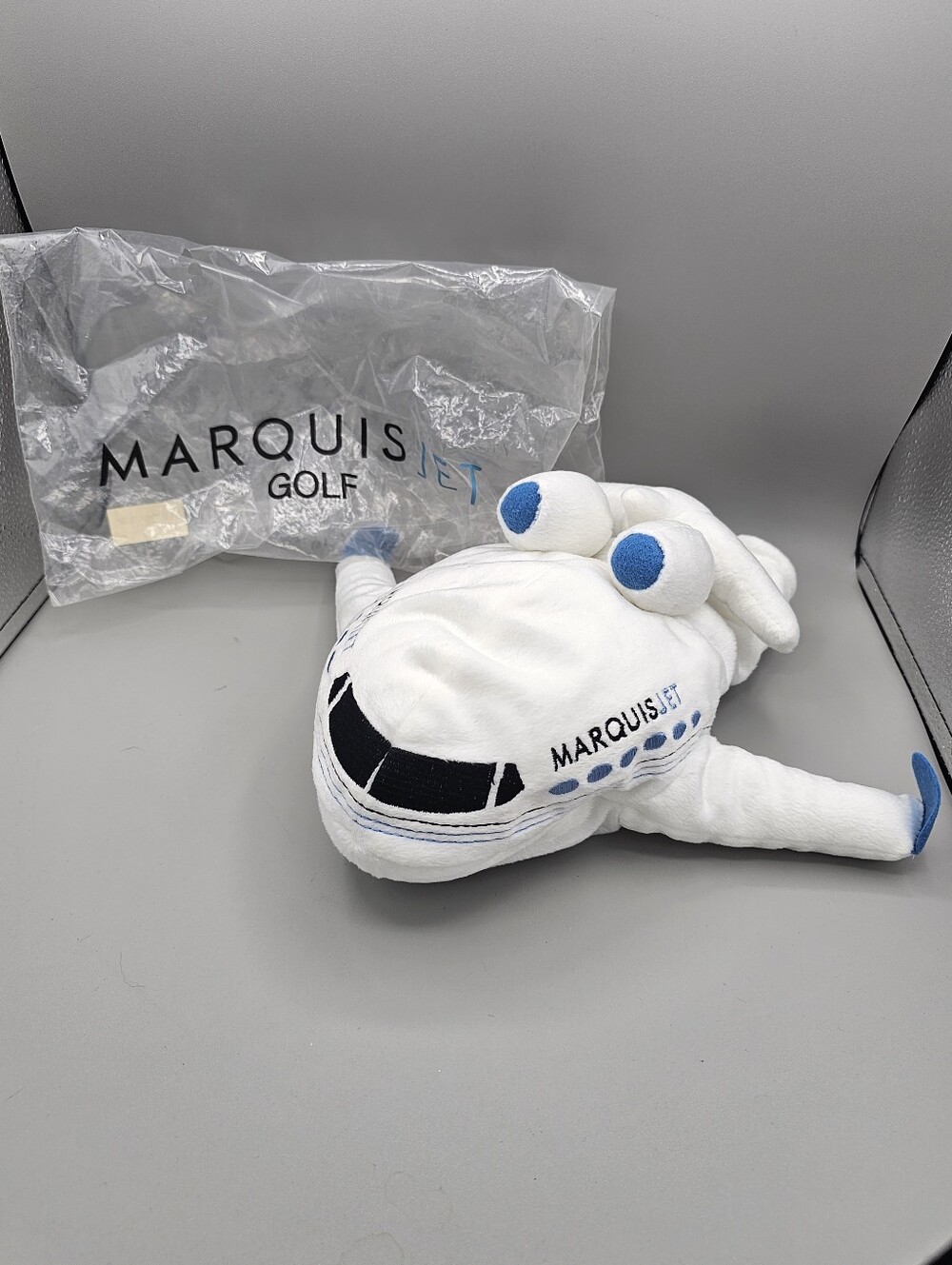RARE Marquis Jet Golf Head Cover Plush 2007 Luxury Aviation White Plane Puppet